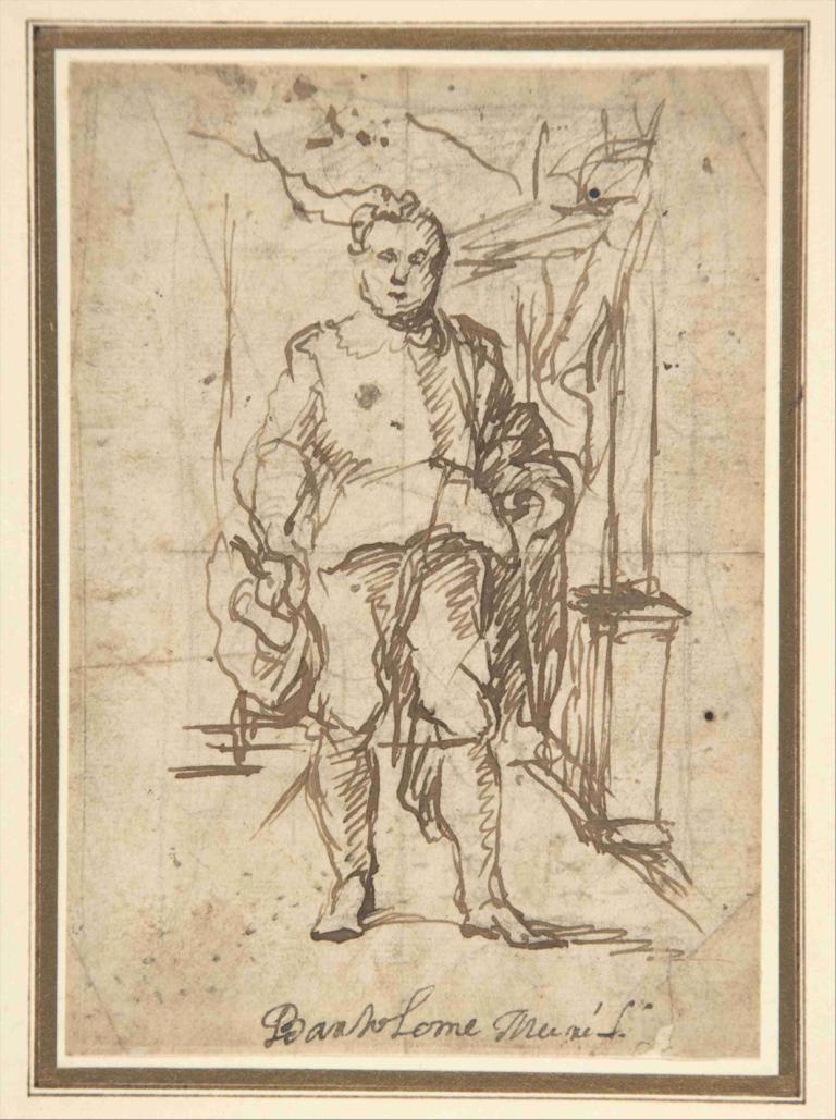 Standing Male Figure; Study for a Portrait,Staande mannelijke figuur; studie voor een portret