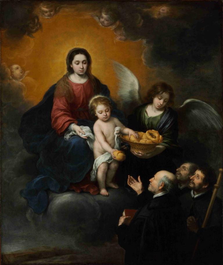 The Infant Christ Distributing Bread To The Pilgrims,순례자들에게 빵을 나눠주는 아기 그리스도,Bartolomé Estebán Murillo