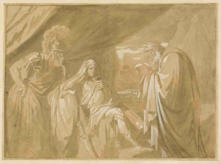 Alexander’s Confidence with his Physician Philip,Alexanders tillit til sin lege Philip,Benjamin West,Skisse