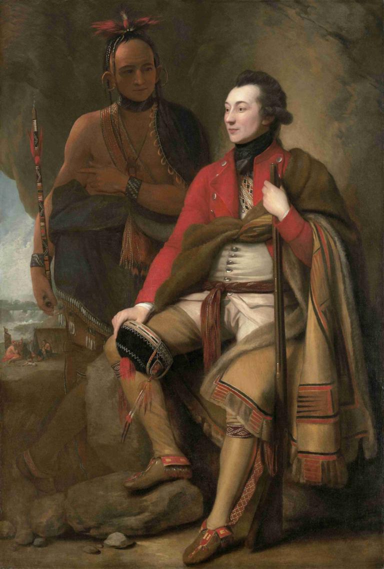 Colonel Guy Johnson and Karonghyontye (Captain David Hill)