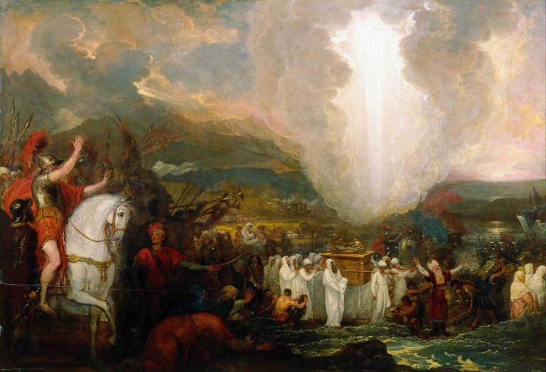 Joshua passing the River Jordan with the Ark of the Covenant,Josué pasa el Jordán con el Arca de la Alianza