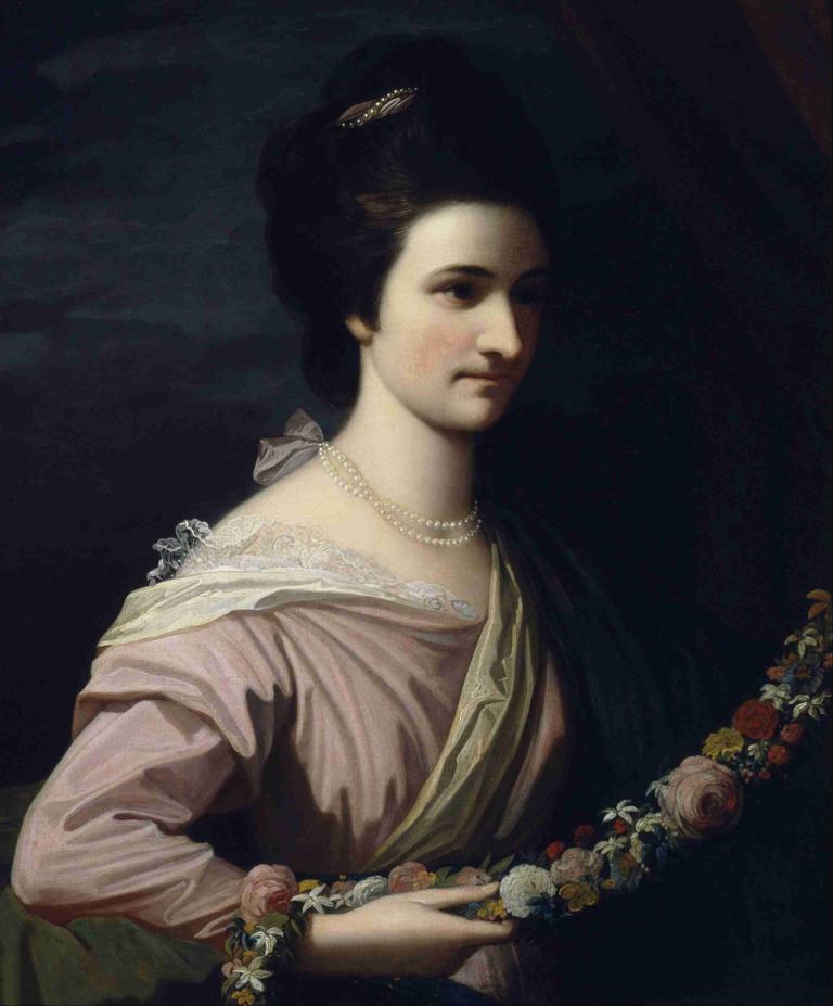 Miss Elizabeth Milward,Srta. Elizabeth Milward,Benjamin West,Pintura al óleo,Pintura al óleo, 1 chica, solo