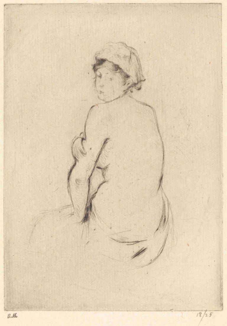 Nude,Telanjang,Berthe Morisot,Sketsa,Sketsa, satu warna, 1 gadis, solo, sketsa, telanjang, media tradisional