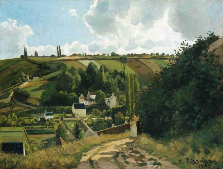 Jalais Hill, Pontoise,Jalais-Hügel, Pontoise,Camille Pissarro,Ölgemälde,Ölgemälde, draußen, Landschaft