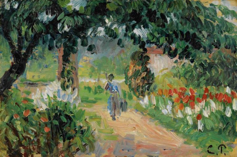 L'allée Du Jardin D'eragny,L'allée Du Jardin D'eragny (Die Allee des Gartens von Eragny),Camille Pissarro