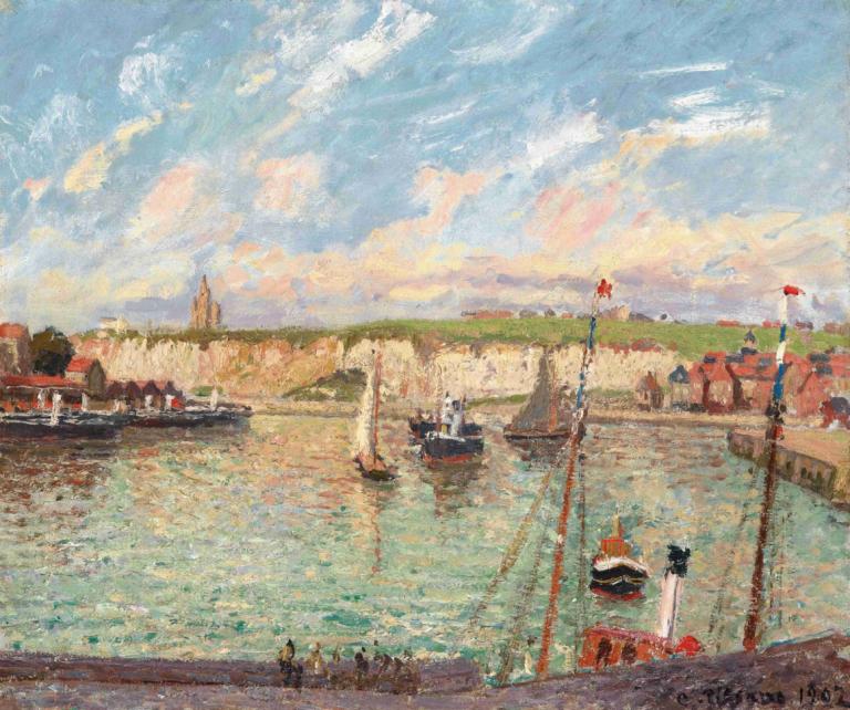 L'avant-Port De Dieppe, Après-Midi, Temps Lumineux,Der Vorhafen Von Dieppe, Nachmittags, Leuchtende Zeiten