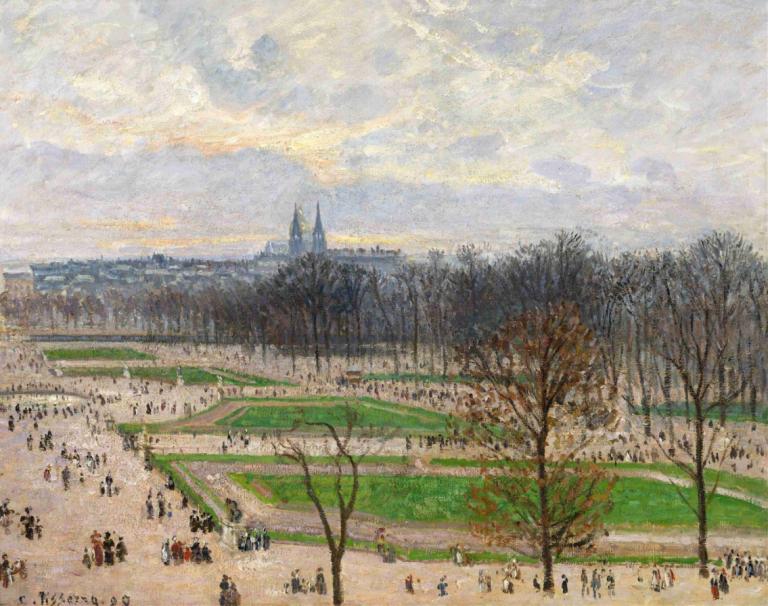 The Garden of the Tuileries on a Winter Afternoon,Der Garten der Tuilerien an einem Winternachmittag