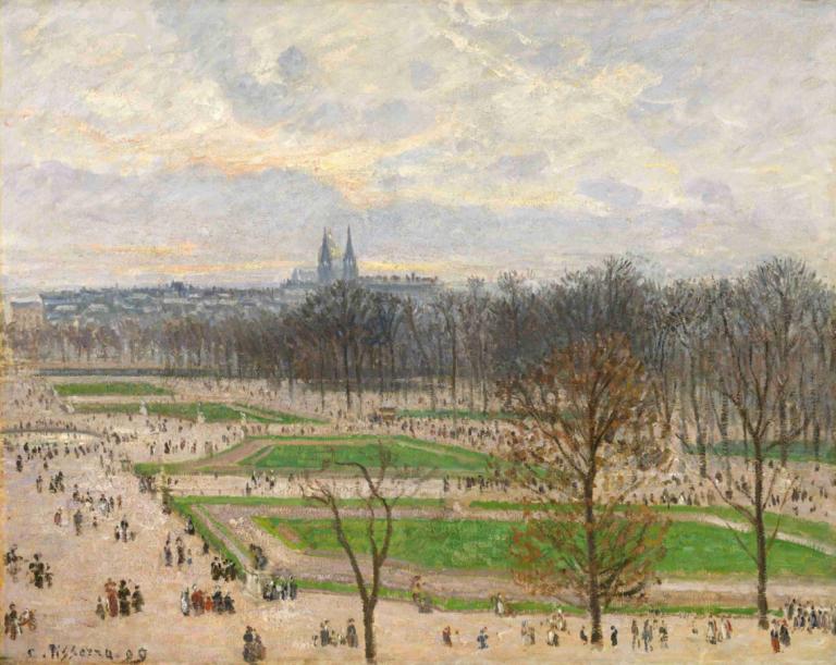 The Garden of the Tuileries on a Winter Afternoon,Der Garten der Tuilerien an einem Winternachmittag