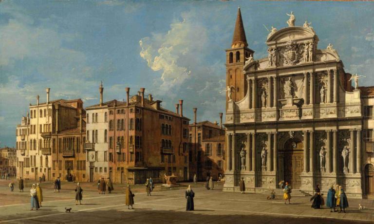 Campo Santa Maria Zobenigo, Venice,Campo Santa Maria Zobenigo, Βενετία,Canaletto,Ελαιογραφία,Ελαιογραφία