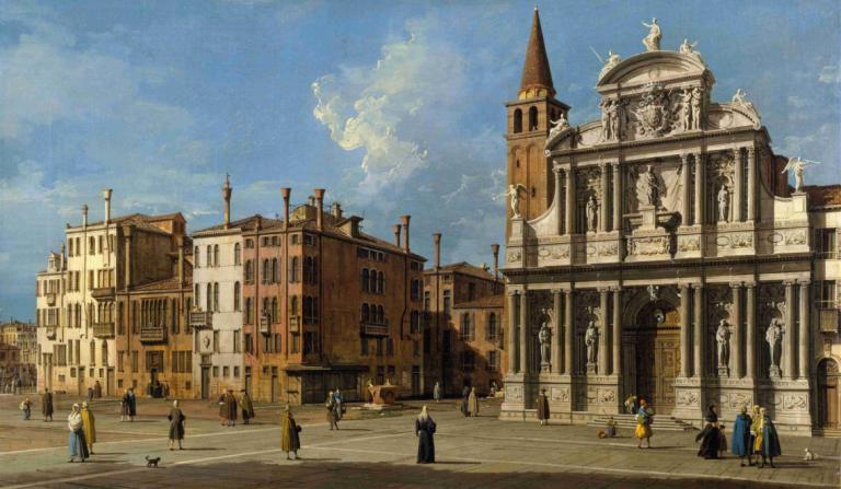 Campo Santa Maria Zobenigo, Venice,Campo Santa Maria Zobenigo, Venedik,Canaletto,Yağlı boya,Yağlı boya