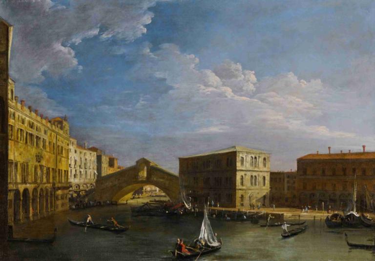 Venice, a view of the Grand Canal and the Rialto Bridge from the North,Venedig