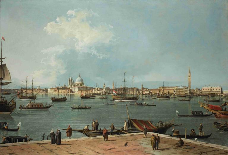 Venice, the Bacino di San Marco from San Giorgio Maggiore,ヴェネツィア、サン・ジョルジョ・マッジョーレからのサン・マルコのバチーノ,Canaletto