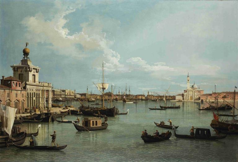 Venice, the Bacino di San Marco from the Canale della Giudecca,เวนิส, เซนต์บาซิโน จากคลองจูดิก้า,Canaletto