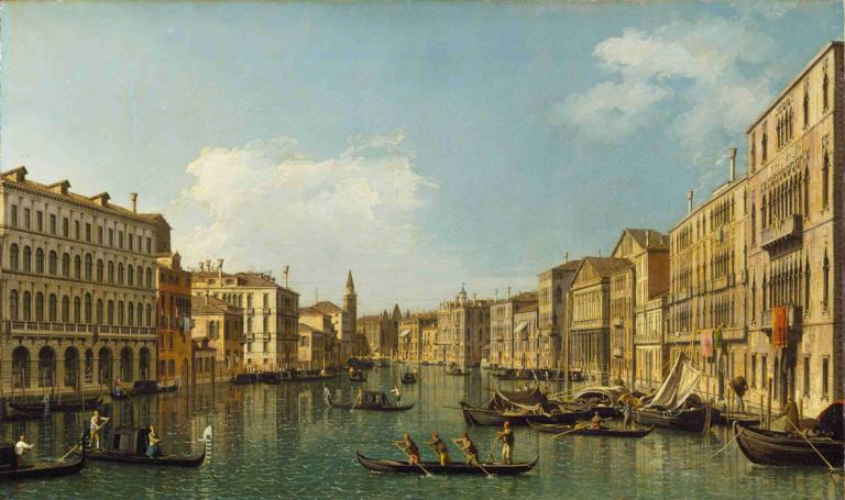 Venice, the Grand Canal from the Palazzo Foscari to the Carità,베니스, 포스카리 궁전에서 카리타까지 이어지는 대운하,Canaletto,카날레토