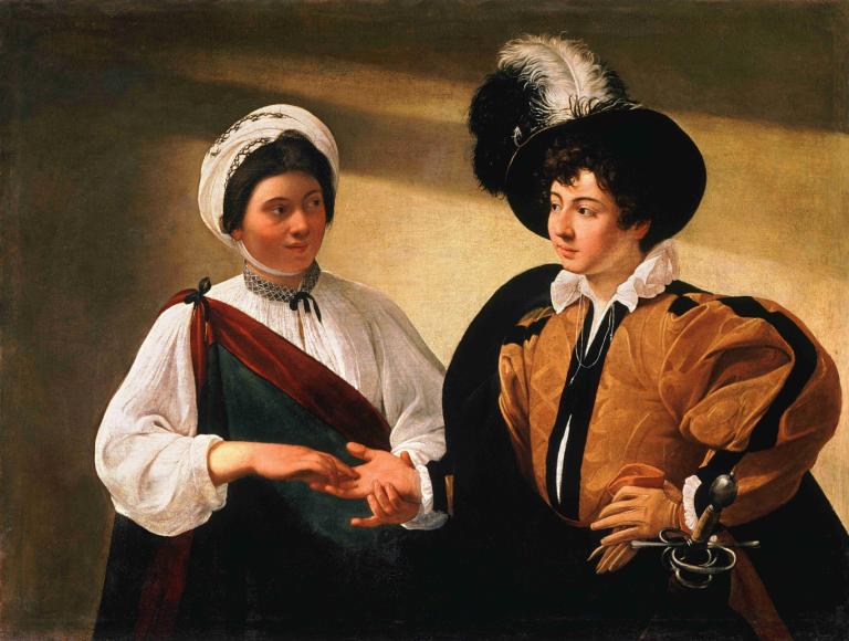 The Fortune Teller,Le diseur de bonne aventure,Caravaggio,Peinture à l'huile,Peinture à l'huile