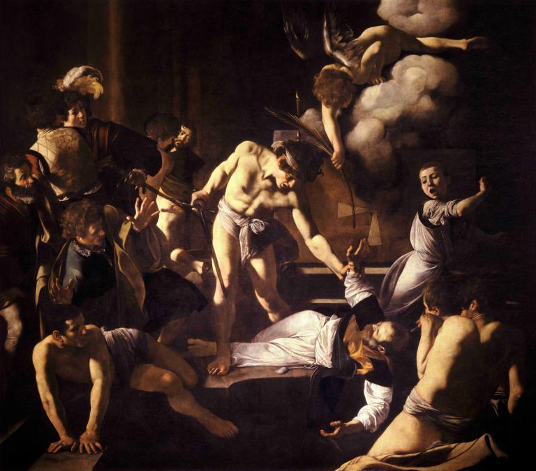 The Martyrdom of Saint Matthew,Den helige Matteus martyrdöd,Caravaggio,Oljemålning,Oljemålning, konstparodi