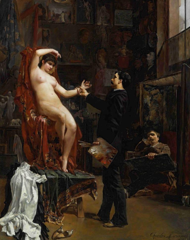 Manette Salomon,Poignée Salomon,Carolus-Duran,Peinture à l'huile,Peinture à l'huile, parodie des beaux-arts