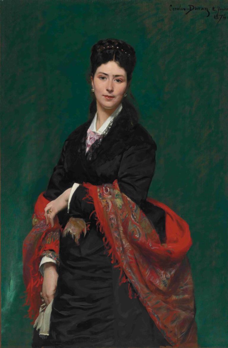 Portrait of Madame Marie Clerc,Portrait de Madame Marie Clerc,Carolus-Duran,Peinture à l'huile