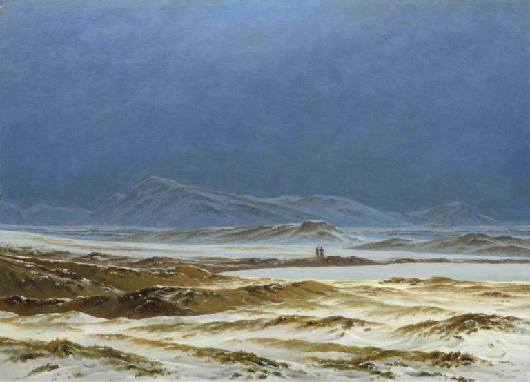 Northern Landscape,Spring,北の風景,春,Caspar David Friedrich,カスパー・ダヴィデ・フリードリヒ,油絵,油絵, 景色, 屋外, 従来のメディア, 空, 絵画（中）