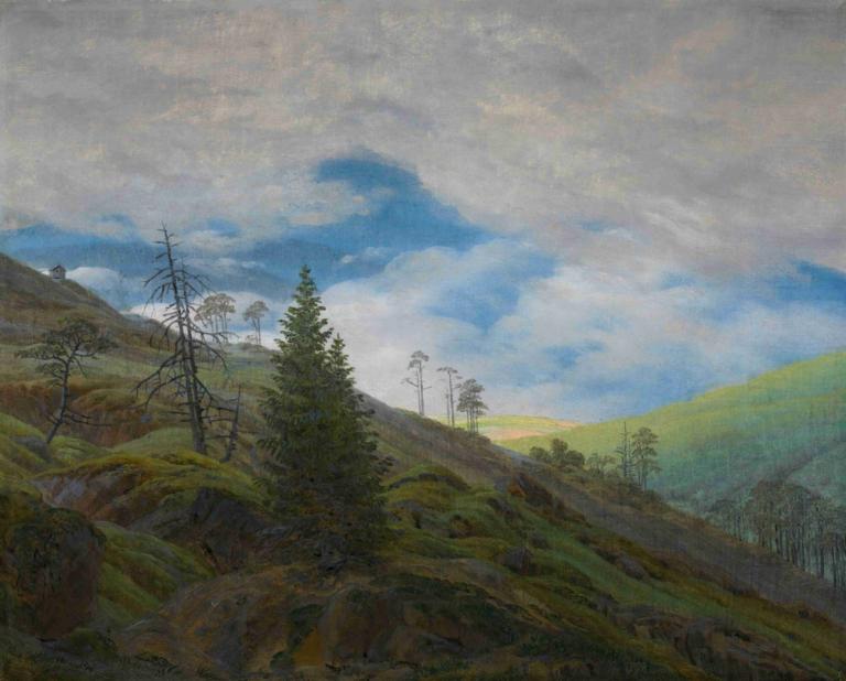 Sonnenblick im Riesengebirge [Sunburst in the Riesengebirge],巨峰のサンバースト,Caspar David Friedrich