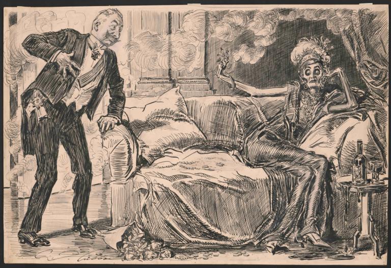 And the fool, he called her his lady fair,Charles Dana Gibson,Copperplate Etching,Copperplate Etching