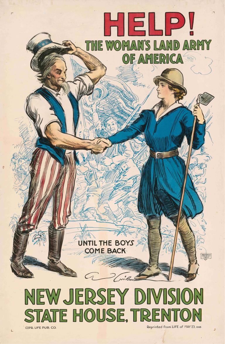 Help! The Woman's Land Army of America,Pomoč! Ženska kopenska vojska Amerike,Charles Dana Gibson,Ilustracija