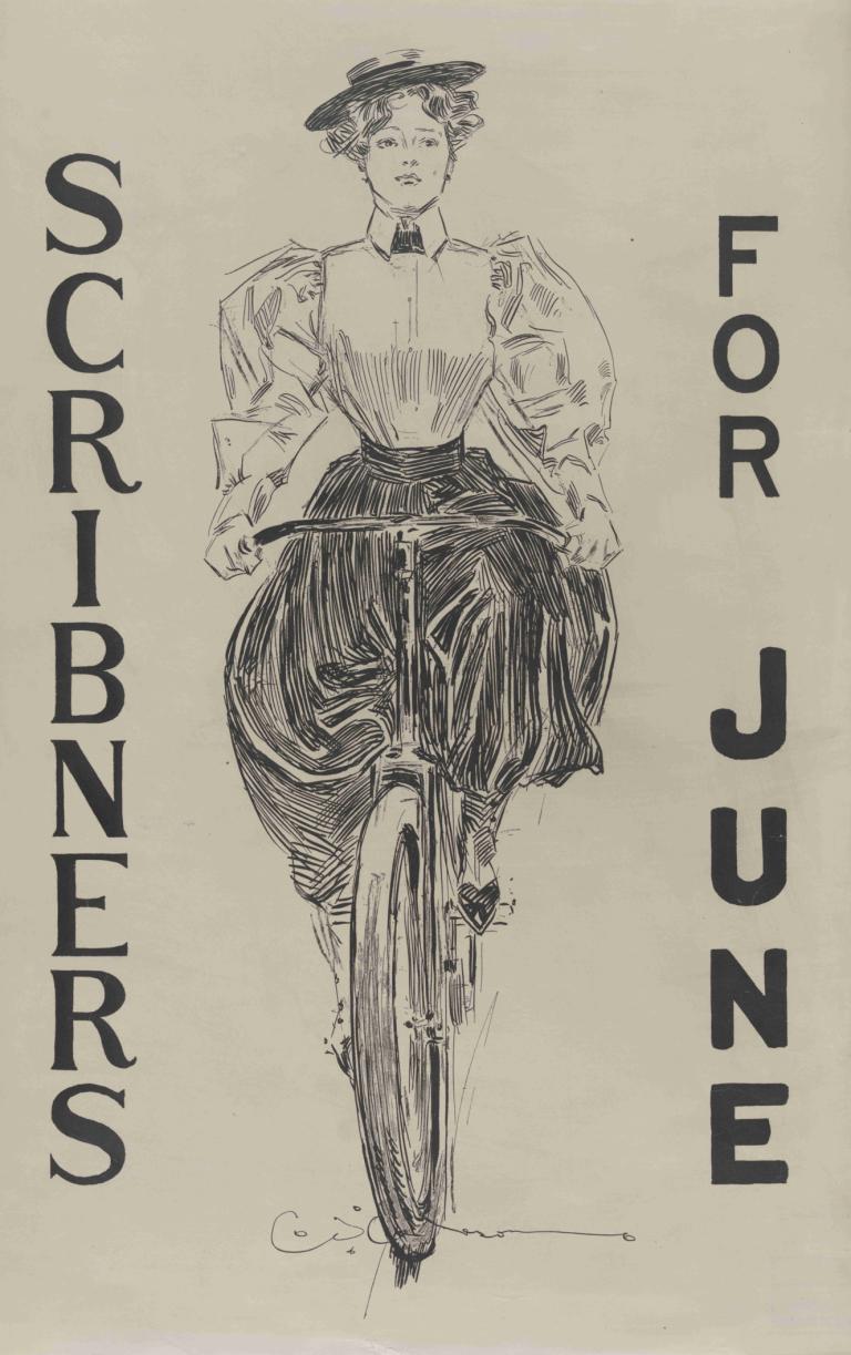 Scribner's for June,Scribner's kesäkuussa,Charles Dana Gibson,Luonnos,Luonnos, yksivärinen, 1 poika, yksin