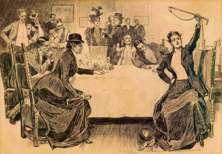 The Story of the Hunt,L'histoire de la chasse,Charles Dana Gibson,Gravure sur cuivre,Gravure sur cuivre