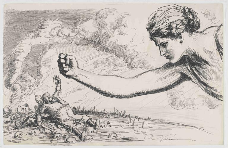 The last blow,Det siste slaget,Charles Dana Gibson,Kobberplate Etsning,Kobberplate Etsning, monokrom