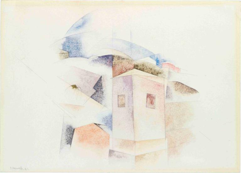 Bermuda No. 4,Bermuda nr. 4,Charles Demuth,Akvarell,Akvarell, tradisjonelle medier, ingen mennesker