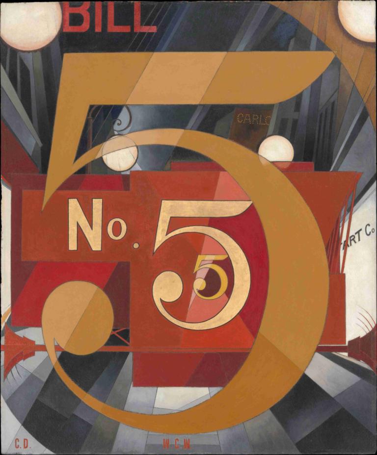 I Saw the Figure 5 in Gold,Jag såg figur 5 i guld,Charles Demuth,Illustration,Illustration, inga människor