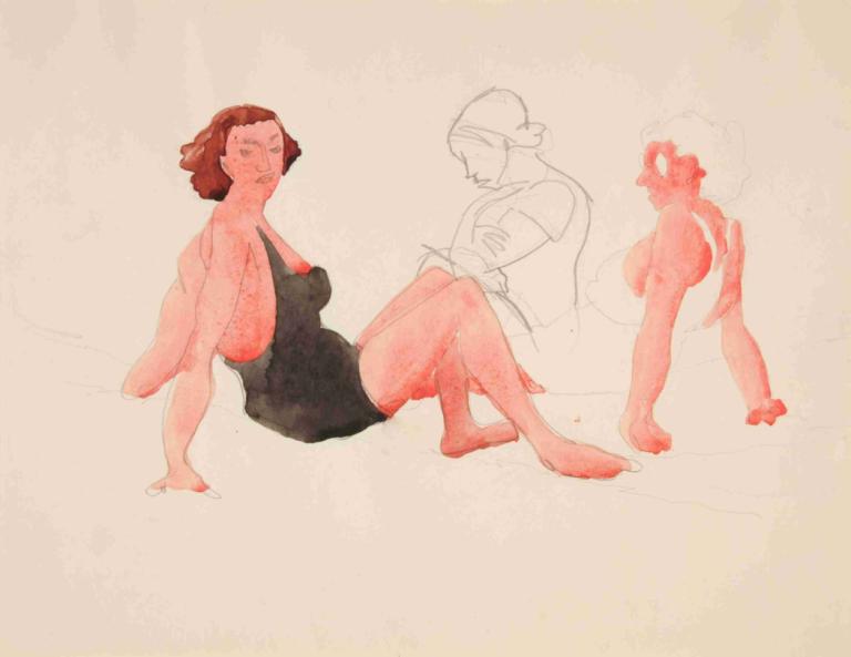 Three Women On the Beach, Provincetown,Ba phụ nữ trên bãi biển, Proventown.,Charles Demuth,Charles Demus.