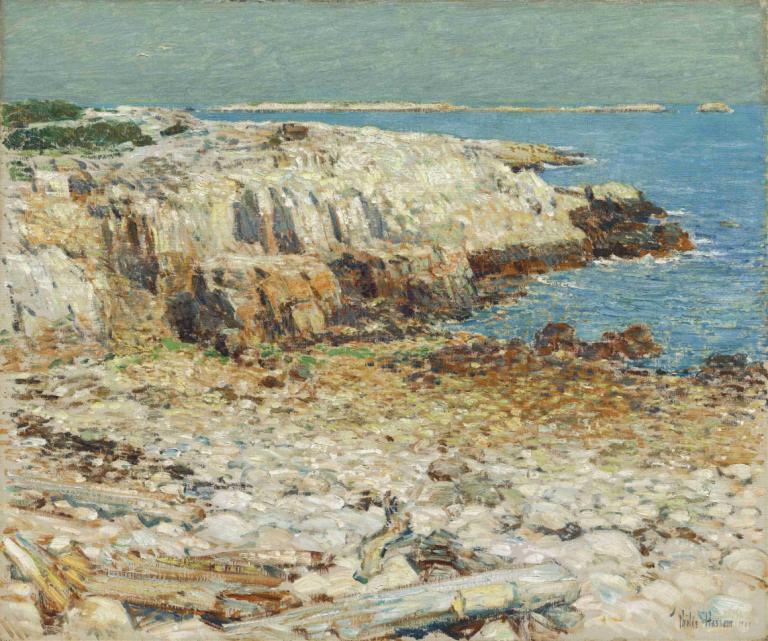 A North East Headland,Childe Hassam,Oil Painting,Oil Painting, no humans, scenery, outdoors