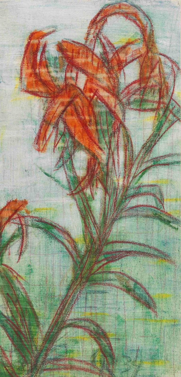 Blumenstillleben,Christian Rohlfs,Pastel,Pastel, flower, traditional media, no humans, solo, plant