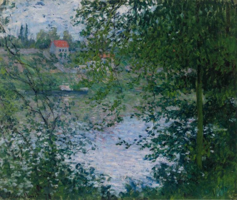 À Travers Les Arbres, Île De La Grande Jatte,Printre copaci, Île De La Grande Jatte,Claude Monet