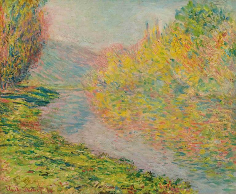 Automne À Jeufosse,Toamna în Jeufosse,Claude Monet,Pictura in ulei,Pictura in ulei, nici oameni, decor