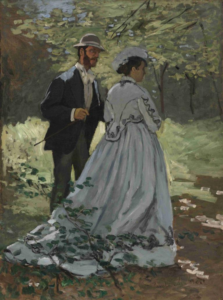 Bazille and Camille (Study for Déjeuner sur l'Herbe ),Bazille en Camille (Studie voor Déjeuner sur l'Herbe )