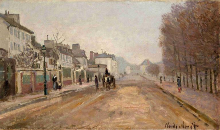 Boulevard Héloise, Argenteuil,Boulevard Héloise, Argenteuil,Claude Monet,Olieverf,Olieverf, buitenshuis, boom