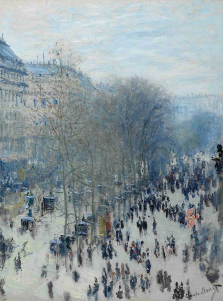 Boulevard des Capucines,Capucijnerlaan,Claude Monet,Olieverf,Olieverf, landschap, buitenshuis