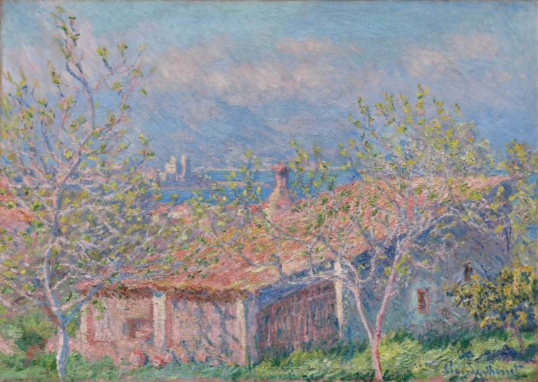 Gardener's House at Antibes,Claude Monet,Oil Painting,Oil Painting, scenery, tree, outdoors