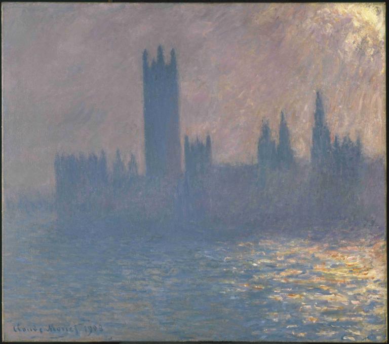 Houses of Parliament, Sunlight Effect (Le Parlement, effet de soleil),Gedung Parlemen