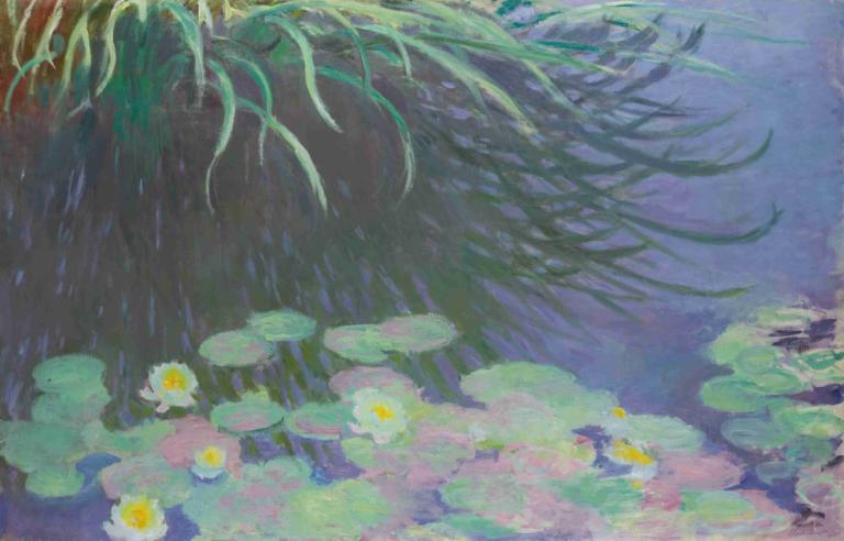 Nymphéas Avec Reflets De Hautes Herbes,นางฟ้า Avenc Reflets de Hautes Heritage,Claude Monet,คลัด โมเนต์