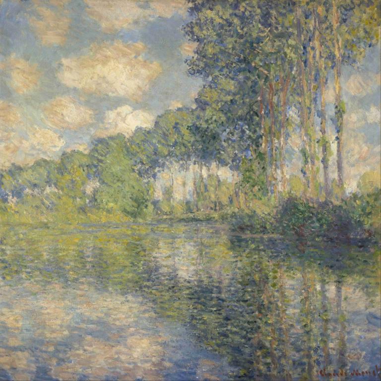 Poplars on the Epte,ต้นโปรงขาวบนเอพเพิร์ท,Claude Monet,คลัด โมเนต์,จิตรกรรมสีน้ำมัน,จิตรกรรมสีน้ำมัน