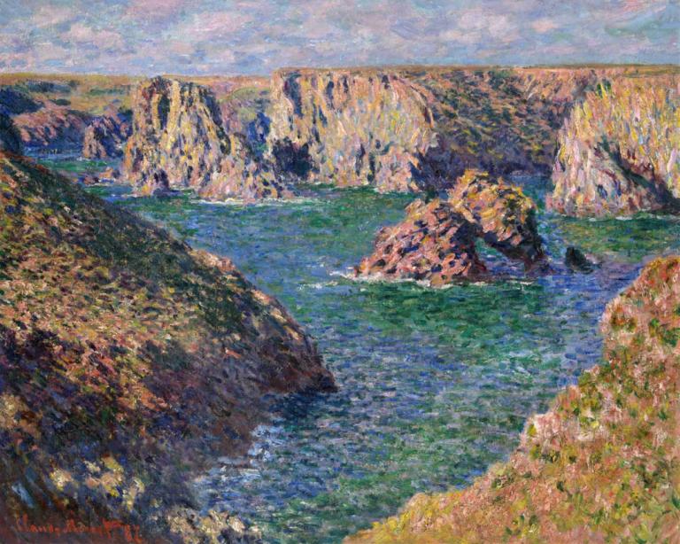 Port-Domois, Belle-Isle,Claude Monet,Oil Painting,Oil Painting, no humans, scenery, outdoors