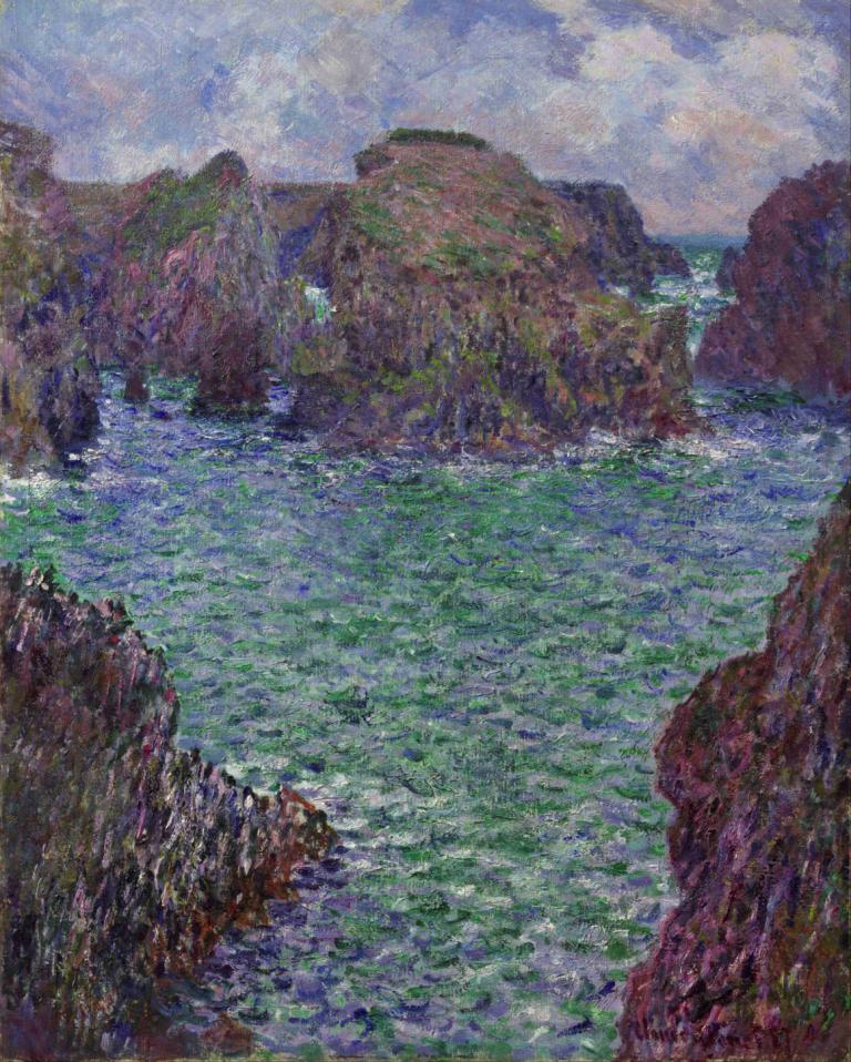 Port-Goulphar, Belle-Île,Claude Monet,Oil Painting,Oil Painting, scenery, no humans, outdoors, cloud