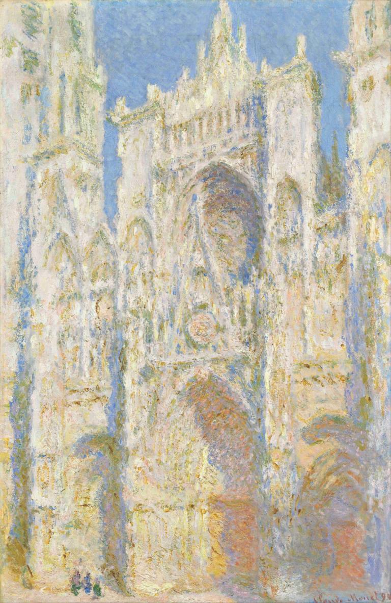 Rouen Cathedral, West Façade, Sunlight,Cattedrale di Rouen, facciata ovest, luce solare,Claude Monet