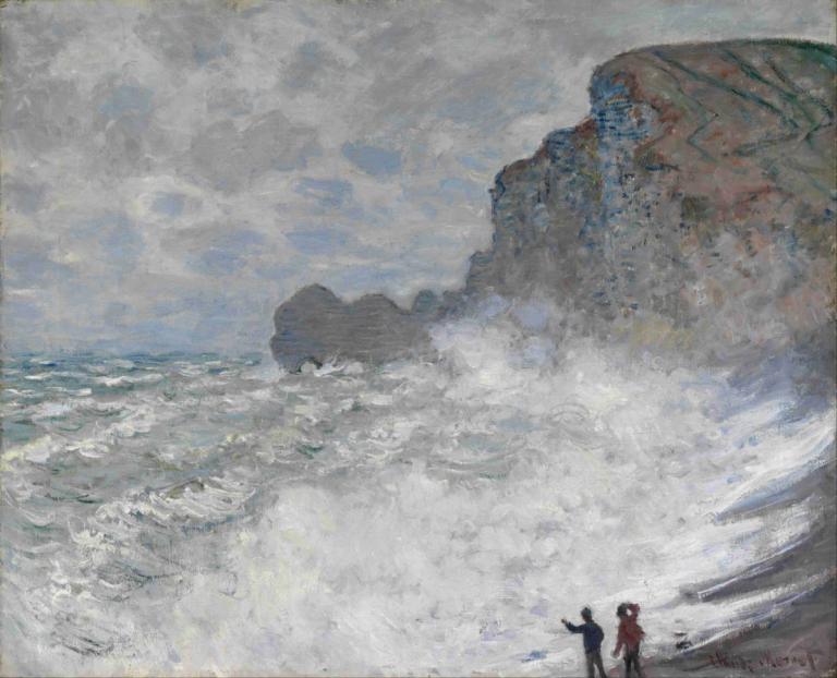 Rough weather at Étretat,Maltempo a Étretat,Claude Monet,Pittura ad olio,Pittura ad olio, scenario