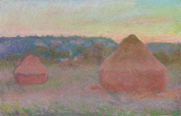 Stacks of Wheat (End of Day, Autumn),Buğday Yığınları (Gün Sonu, Sonbahar),Claude Monet,Yağlı boya,Yağlı boya