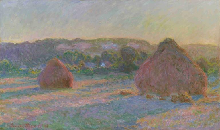 Stacks of Wheat (End of Summer),Buğday Yığınları (Yaz Sonu),Claude Monet,Yağlı boya,Yağlı boya, açık havada