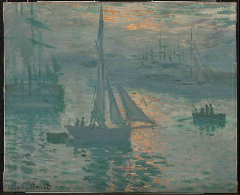 Sunrise (Marine),Gün Doğumu (Denizcilik),Claude Monet,Yağlı boya,Yağlı boya, deniz taşıtları, bot, manzara